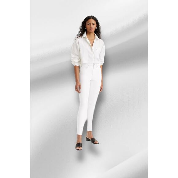 NWT 721 SKINNY WOMEN'S JEANS 32W 30L High Rise White - Picture 1 of 10